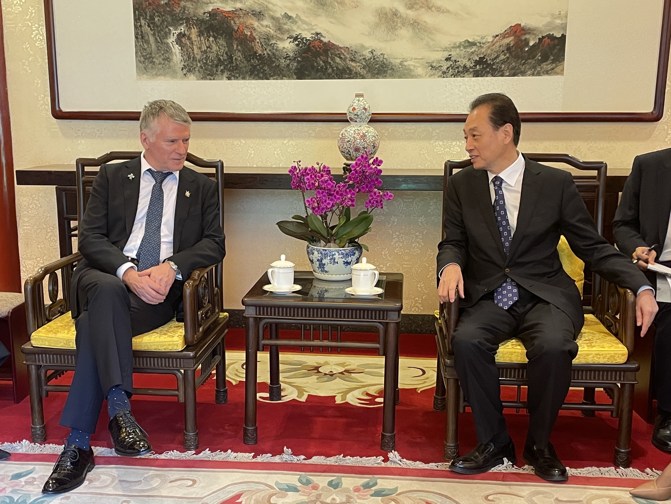 王超会长会见法国议员代表团